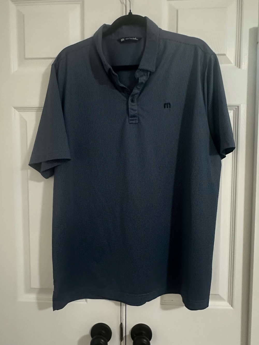 Travis Mathew Men's Short Sleeve Polo in Deep Navy Blue